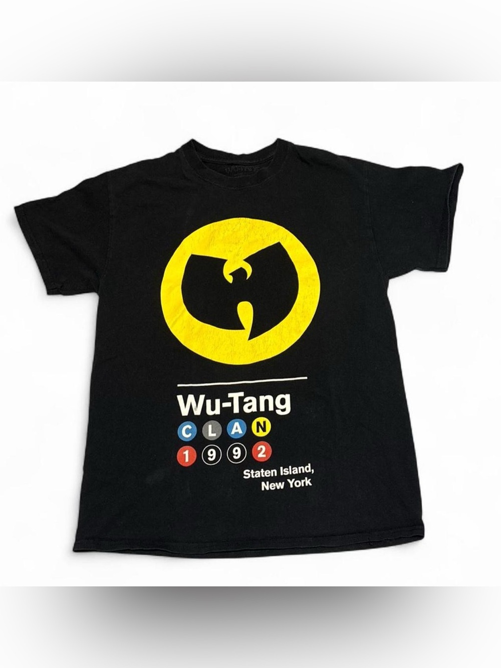 Wu-Tang Clan Black Short Sleeve Tee with Yellow Logo